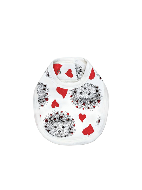 Двусторонний нагрудник Ежики (0-12 мес)