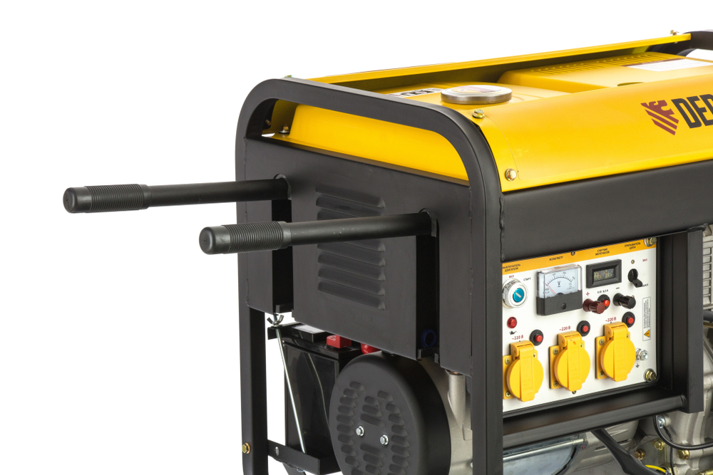 Генератор дизельный DD6300Е, 5.0 кВт, 220 В/50 Гц, 15 л, электростартер Denzel