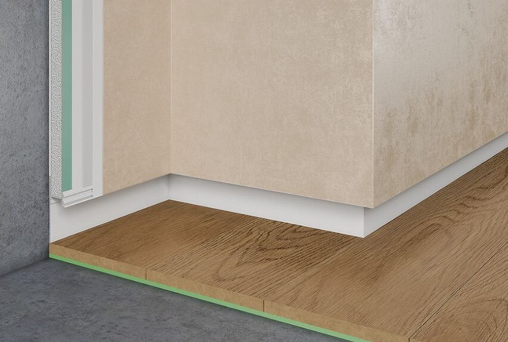 Теневой плинтус скрытого монтажа Pro Design 7209 белый, 2700x17,5x52 мм