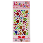 Наклейки-стразы Alingar, акриловые, "Яркие цветочки", стразы-цветочки, крупные и средние, пакет с европодвесом