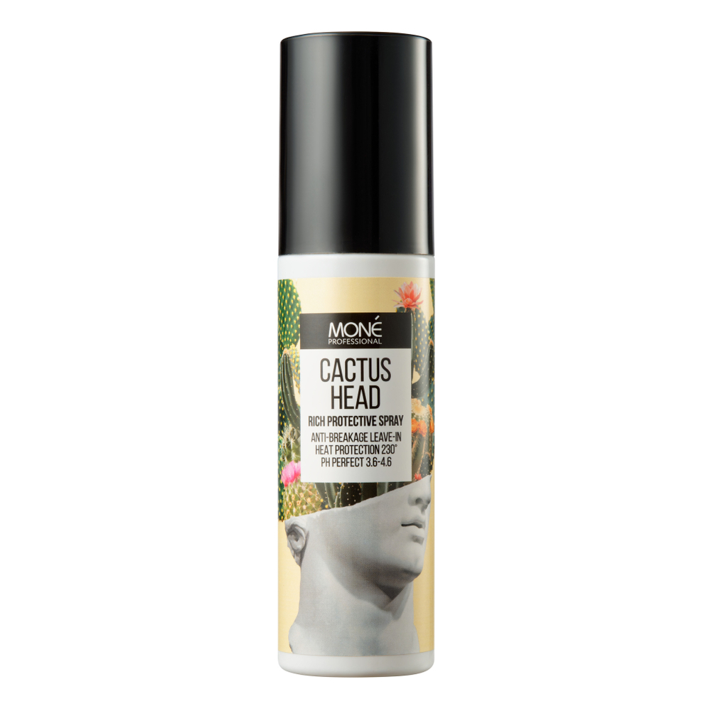 Многофункциональный термозащитный спрей для волос 2 в 1 Mone Professional CACTUS HEAD RICH PROTECTIVE SPRAY, 150 мл