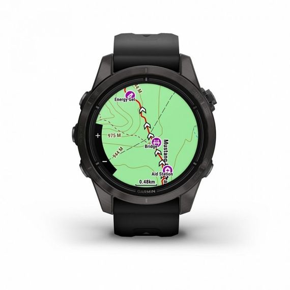 Garmin EPIX PRO Gen 2 Sapphire 42 мм — титан DLC, черный ремешок