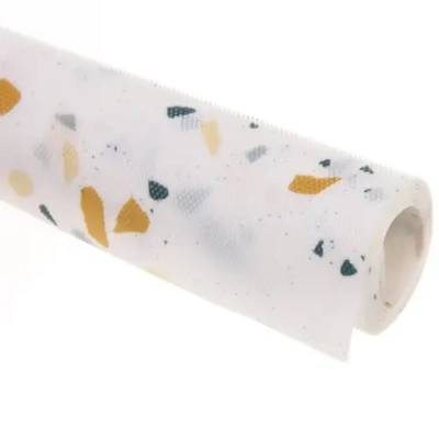 Коврик для кухонных ящиков в рулоне 45*125см «Краски» коричневый