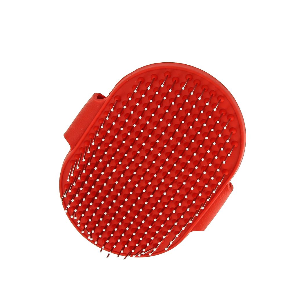 Щётка на руку LionPets резиновая овальная с шариками 12,5х7,5см