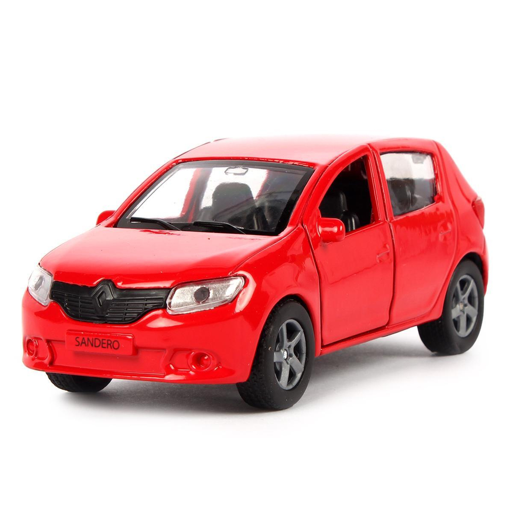 Модель ин. мет. "Renault Sandero" 12см, открыв.двери, красный, коробка SB-17-61-RS-N(RE)-WB (Технопарк)