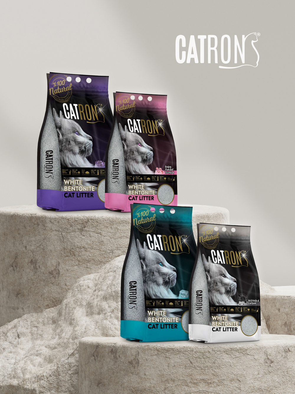 CATRON комкующийся наполнитель для кошек Active Carbon, без аромата, 10 л