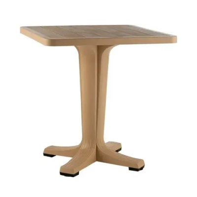Стол Прованс квадратный 70см 1 ножка бежевый 700х700х720мм