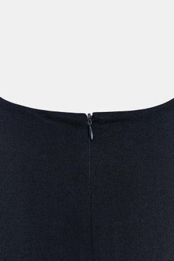ZARA ПЛАТЬЕ МИДИ ИЗ ПОПЛИНА — ZW COLLECTION, МОРСКОЙ СИНИЙ