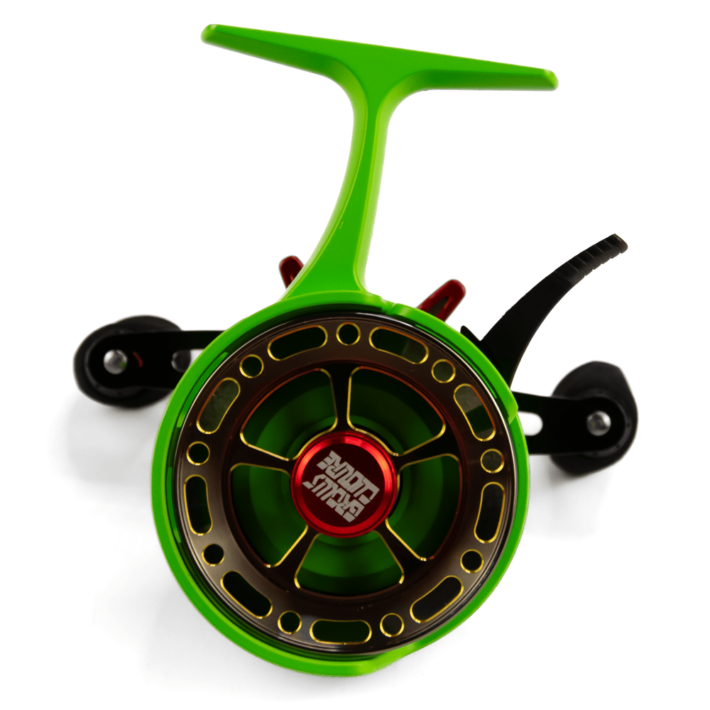 Катушка зимняя мультипликаторная Grows Culture Frozen L, Зеленый (5+1BB, мет. шпуля)