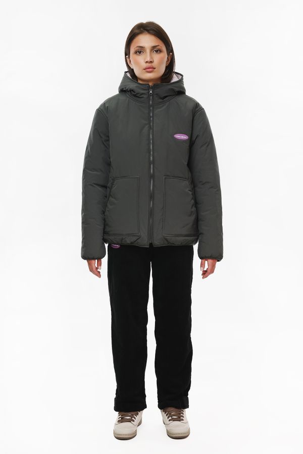 Куртка двухсторонняя графитовая / пурпурная - фото 5