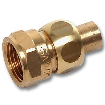 Сгон Sanha 22x1" ВР с внутренней резьбой самоуплотняющийся (4340G бронзовые фитинги под пайку)