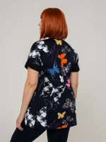 Футболка Фк-155Х/синий-бабочки