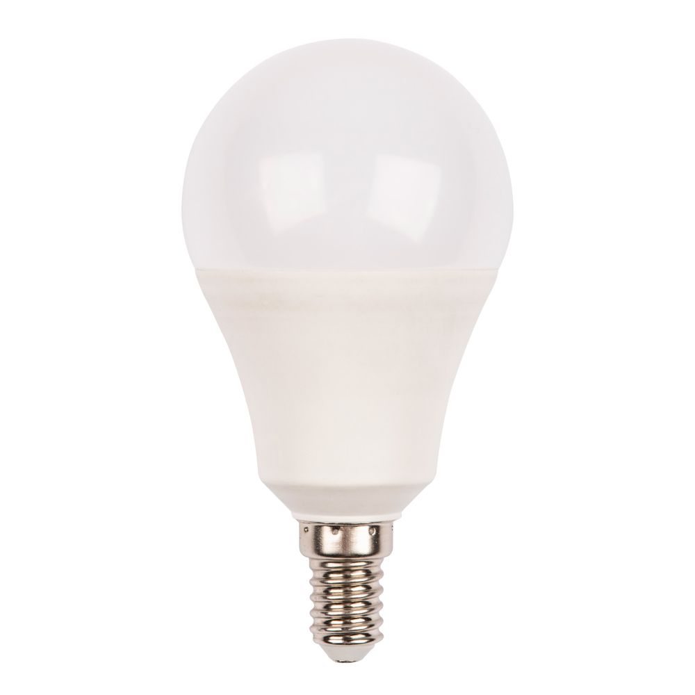 LED-G60-12W-6500K-E14-FR-NR Лампа светодиодная. Форма шар. матовая. Серия Norma. Дневной белый свет 6500K. Картон. ТМ Volpe