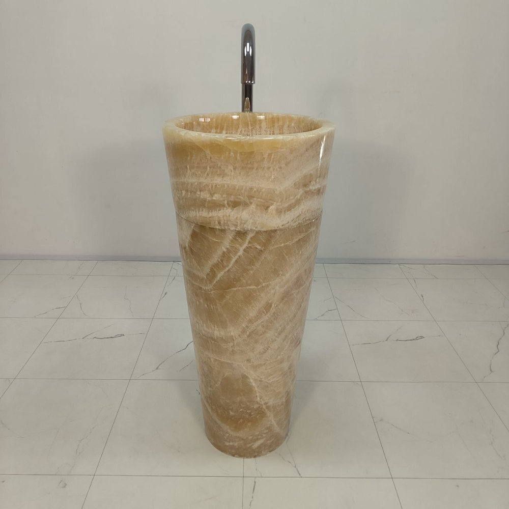 Раковина напольная из оникса Yellow ON-55007 90*40*40  0205