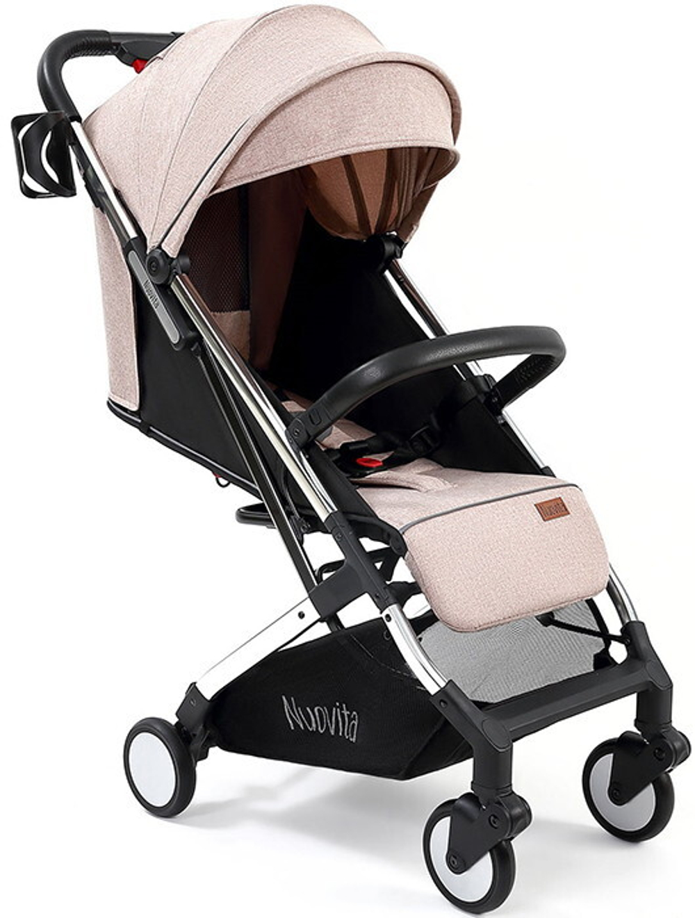 Детская прогулочная коляска Nuovita Anima Caff_, Argento / Кофейный, Серебряный