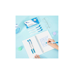 Ручка шарик. Deli Arrow 0.7мм бело-голубой корпус, синяя EQ23