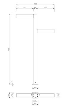 Уличный столб 12W 3000K 4388-2F черный Stolpe Favourite