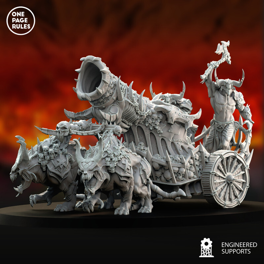 Grand Alliance Chaos Blades of Khrone Daemons Of Khorne Skull Cannon миниатюра для dnd, днд, pathfinder, фентези, Настольная игра, НРИ, Варгейм, РПГ