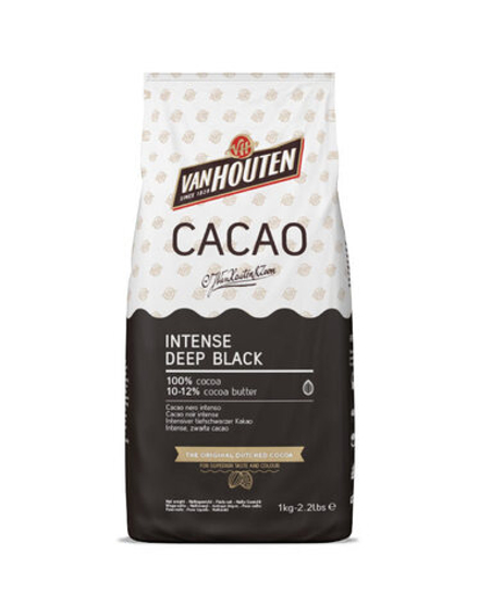 Какао-порошок алкализованный черный Van Houten, 100 г