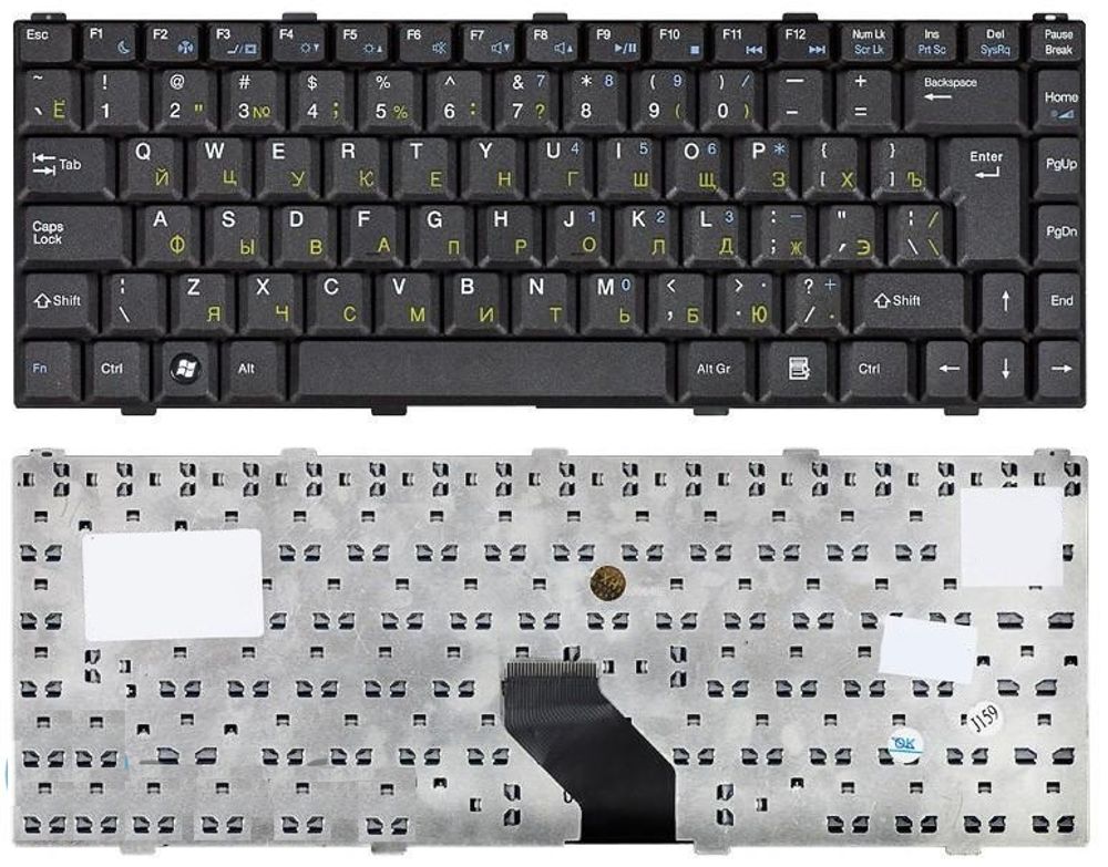 Клавиатура для ноутбука Asus Z96, S96, Z62, Z84, Gigabyte W451, W551, Roverbook V550 Series