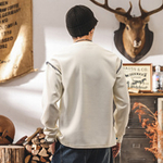 Толстовка с воротником в американском стиле ретро, мужская весенне-осенняя новая модная мужская футболка с длинными рукавами, свободный повседневный топ