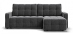 Угловой диван Денди Велюр Монолит серый