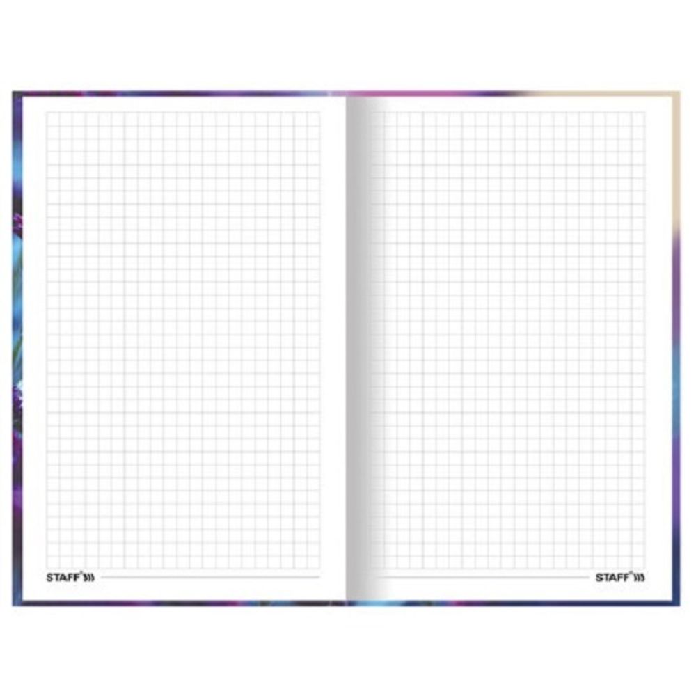 Записная книжка А5, 80л, обл. твёрдая, выб.лак, Staff Flowers