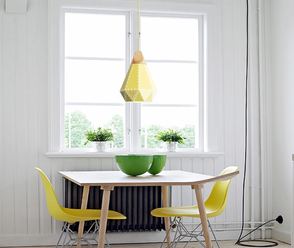 Pendant design lamp Fracture  D22 (Yellow)