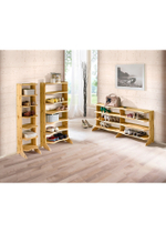 Обувница деревянная Твист из массива сосны, лакированная