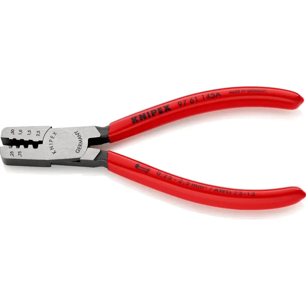 Инструмент для обжима контактных гильз 145 мм Knipex 97 61 145 A