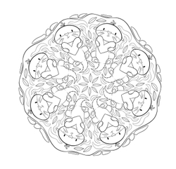 Hachette  раскраска по номерам  Cute mandalas