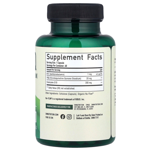 SMNutrition, PQQ с витамином B12, 60 капсул