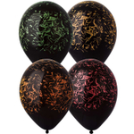 Шар латексный 35см Мрамор (Черный)