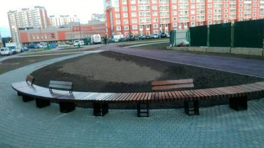 Садово-парковая скамейка Радиус 1 м.п.