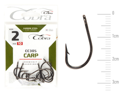 Крючки Cobra CARP KAYO HEAVY CC305, размер №2, упаковка 10 шт.