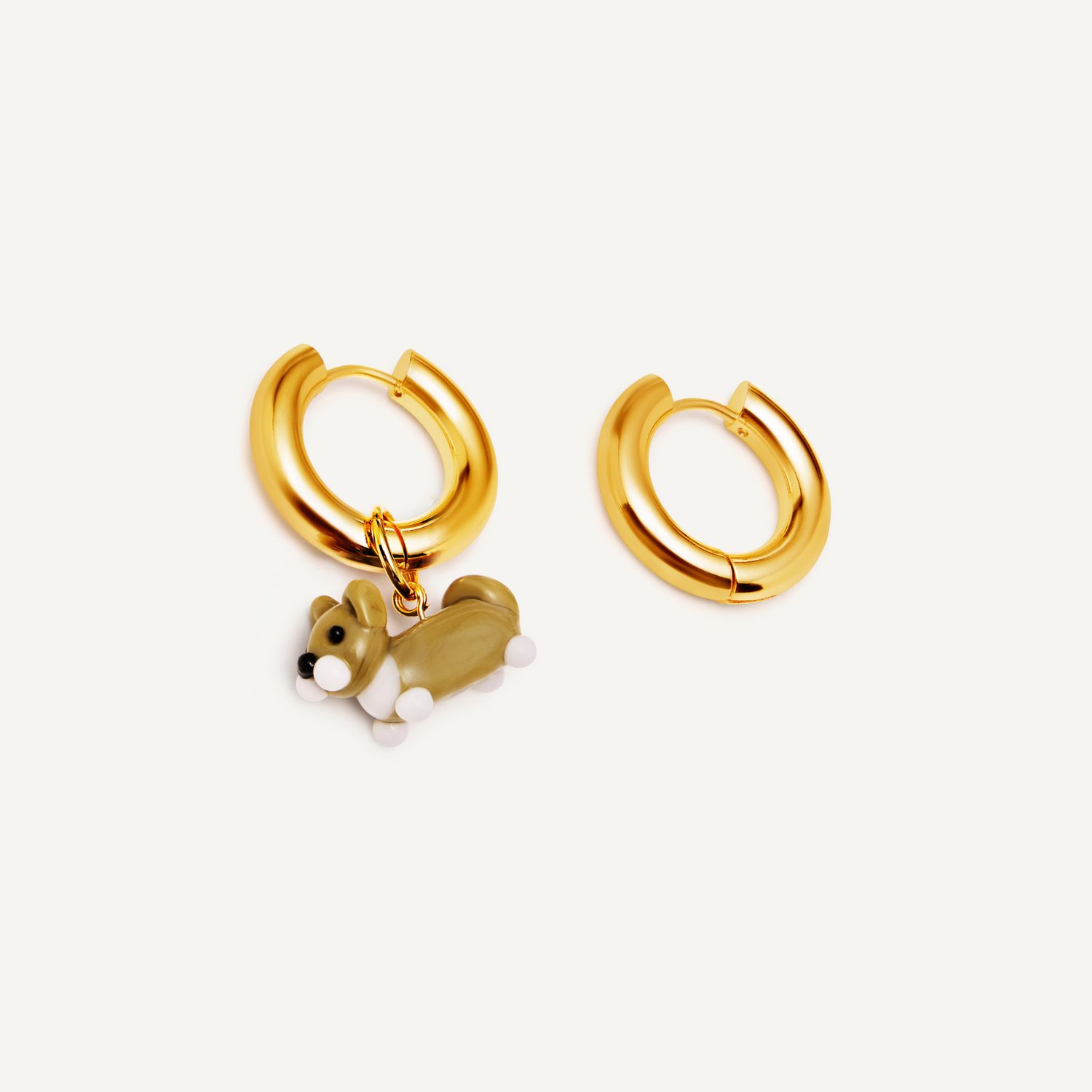 Серьги Favorite Fluffy Gold Earrings - Cat