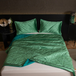 Велюровое покрывало в клетку OVL049, размер 160*220, наволочка 50-70 1 шт