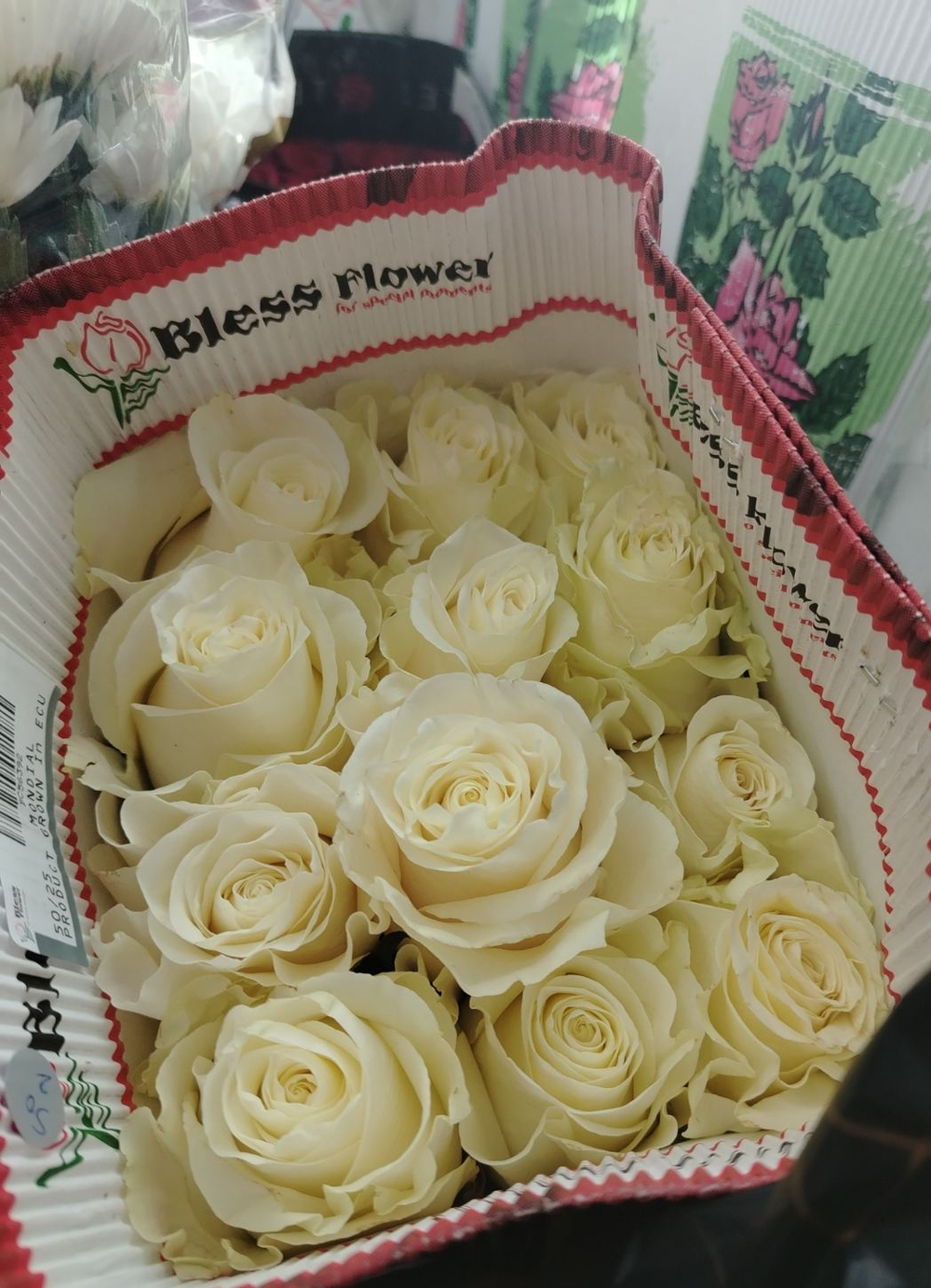 11 белых роз