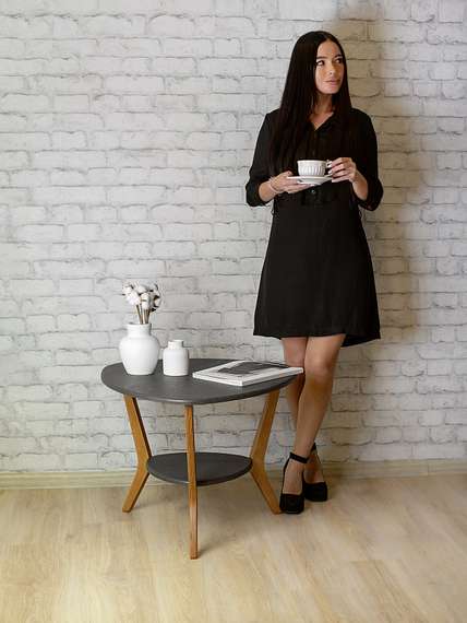 Стол журнальный BeautyStyle 15 серый бетон/бук