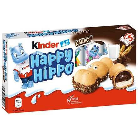 Kinder Happy Hippo Milk Kakao Biscuits 103,5г. (298руб./шт.) (10шт./кор.) (Германия) ООО ГЛОБАЛ