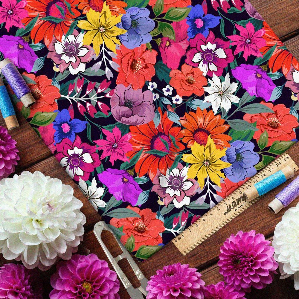 Ткань дюспо «вальс цветов» клод моне