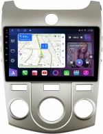 Магнитола для KIA Cerato 2 2008-2013 (кондиционер, рамка серебро) - FarCar BM7093CNS на Android 13, QLED, TS10, 4Гб+32Гб, CarPlay, 4G SIM-слот