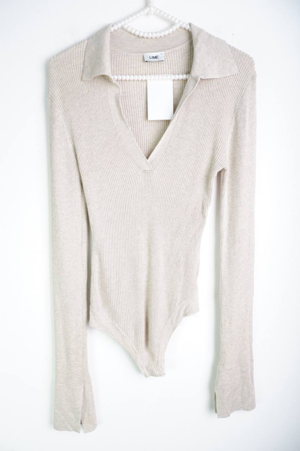 Боди Lime в рубчик, маркировка S, визуально на 44 размер