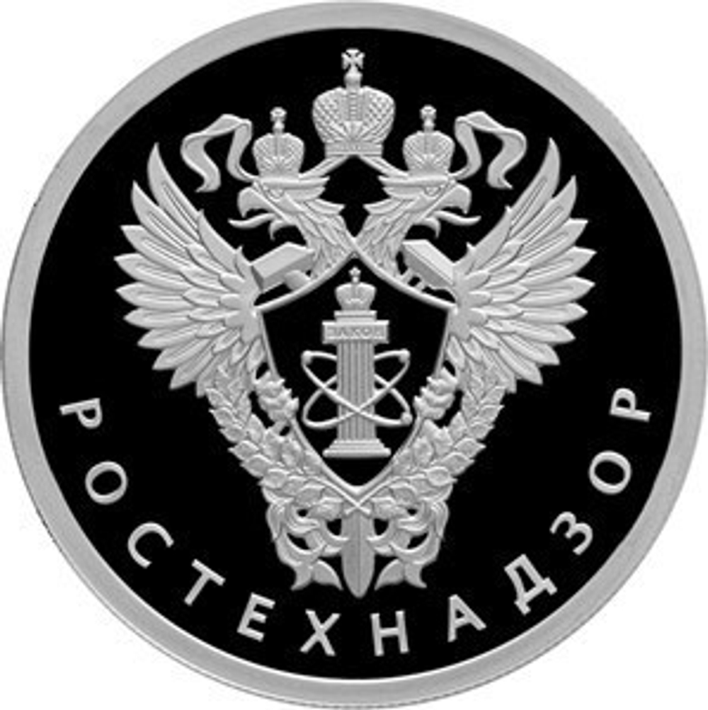 1 рубль 2019 года. Ростехнадзор PROOF