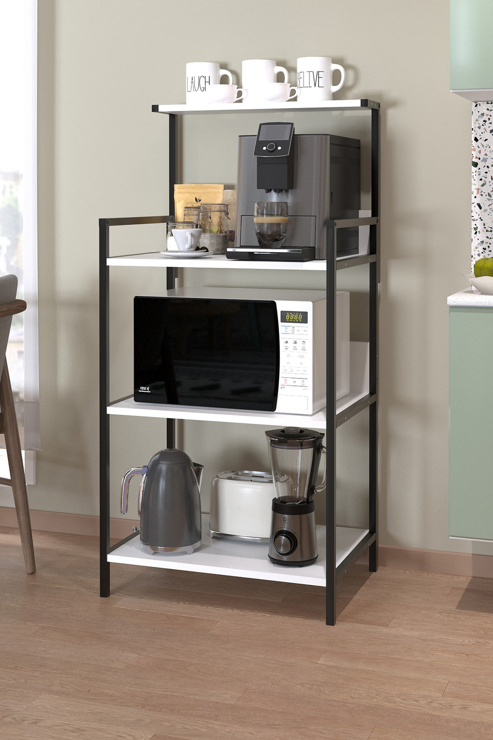 Стеллаж кухонный INDONESIA 130х60 - белая