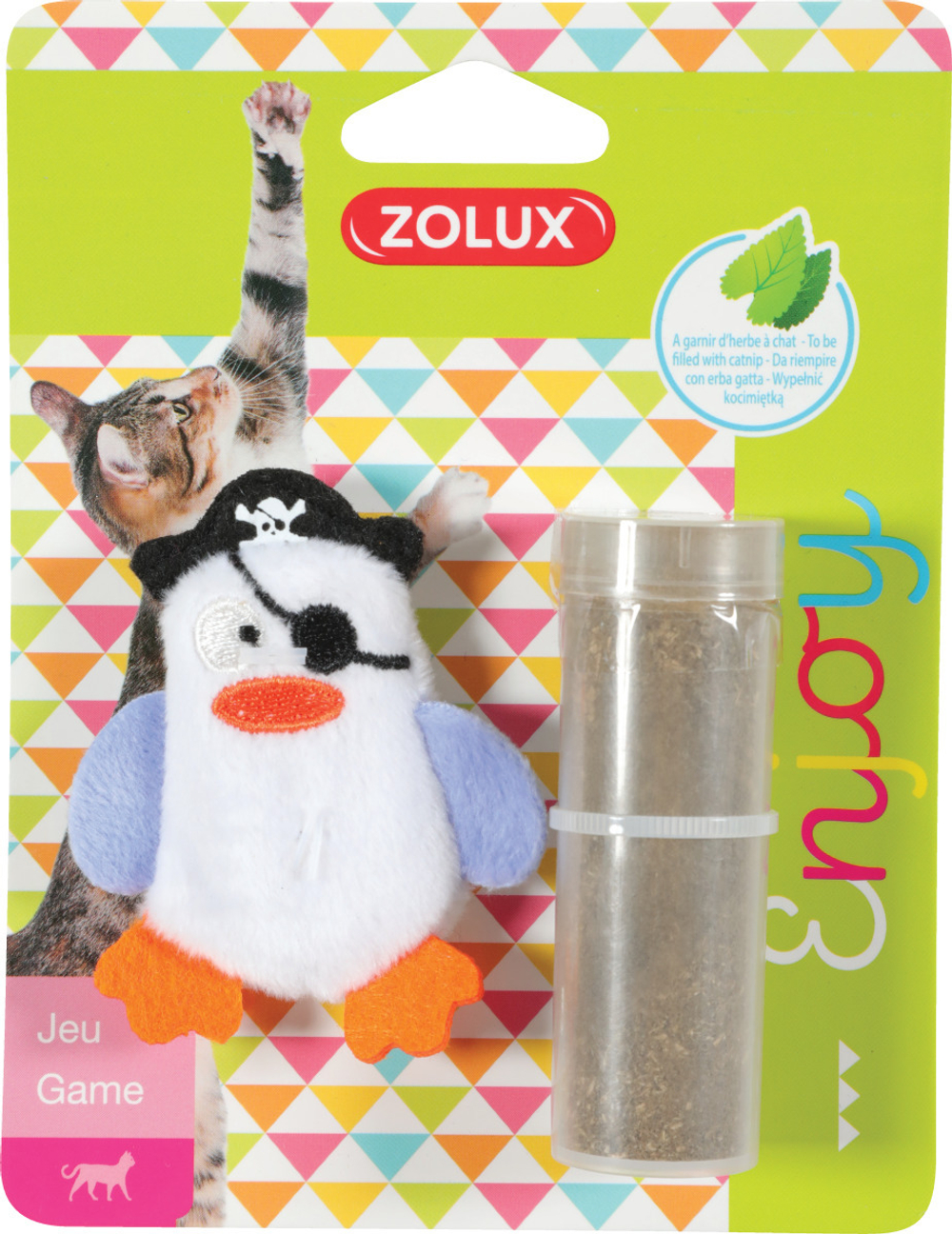 ZOLUX, Игрушка для кошек с кошачьей мятой в комплекте "Пингвин-пират
