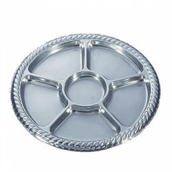 Менажница 5 секций, d 30,6 см, серебряная, РЕТ, Garcia de PouИспания