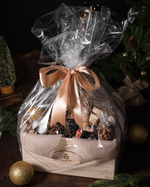 Медовый подарочный набор HoneyForYou в деревянном ящике с медом, орехами и бочонком