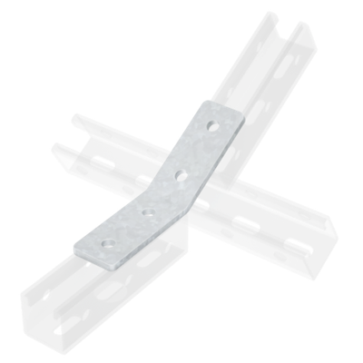 Уголок крепежный двойной 45?, нержавеющая сталь AISI 304