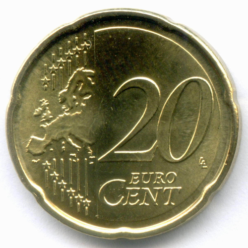 20 евроцентов 2021 год. Андорра. Регулярный выпуск. Нордик UNC